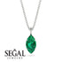 Hidden Halo Marquise Emerald Necklace - Journey No. 51 image 9