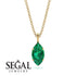 Hidden Halo Marquise Emerald Necklace - Journey No. 19 image 9
