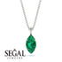 Hidden Halo Marquise Emerald Necklace - Journey No. 66 image 9