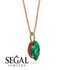 Hidden Halo Marquise Emerald Necklace - Journey No. 49 image 2