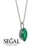 Hidden Halo Marquise Emerald Necklace - Journey No. 6 image 2