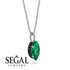 Hidden Halo Marquise Emerald Necklace - Journey No. 36 image 2