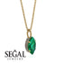 Hidden Halo Marquise Emerald Necklace - Journey No. 4 image 2