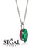 Hidden Halo Marquise Emerald Necklace - Journey No. 51 image 2