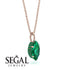 Hidden Halo Marquise Emerald Necklace - Journey No. 20 image 2