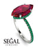 Hidden Halo Marquise Ruby Engagement Ring - Journey No. 27 image 2