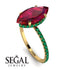 Hidden Halo Marquise Ruby Engagement Ring - Journey No. 25 image 2
