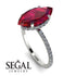Hidden Halo Marquise Ruby Engagement Ring - Journey No. 12 image 2