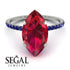 Hidden Halo Marquise Ruby Engagement Ring - Journey No. 72 image 3
