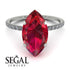Hidden Halo Marquise Ruby Engagement Ring - Journey No. 12 image 3