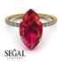 Hidden Halo Marquise Ruby Engagement Ring - Journey No. 10 image 3