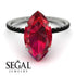Hidden Halo Marquise Ruby Engagement Ring - Journey No. 42 image 3