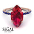 Hidden Halo Marquise Ruby Engagement Ring - Journey No. 71 image 3