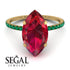 Hidden Halo Marquise Ruby Engagement Ring - Journey No. 25 image 3