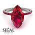 Hidden Halo Marquise Ruby Engagement Ring - Journey No. 57 image 3