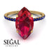 Hidden Halo Marquise Ruby Engagement Ring - Journey No. 70 image 3