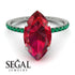 Hidden Halo Marquise Ruby Engagement Ring - Journey No. 27 image 3
