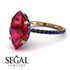 Hidden Halo Marquise Ruby Engagement Ring - Journey No. 70 image 10