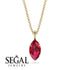 Hidden Halo Marquise Ruby Necklace - Journey No. 25 image 9