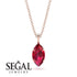 Hidden Halo Marquise Ruby Necklace - Journey No. 41 image 9