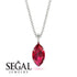 Hidden Halo Marquise Ruby Necklace - Journey No. 57 image 9