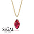 Hidden Halo Marquise Ruby Necklace - Journey No. 40 image 9