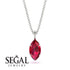 Hidden Halo Marquise Ruby Necklace - Journey No. 72 image 9