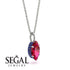 Hidden Halo Marquise Ruby Necklace - Journey No. 72 image 2
