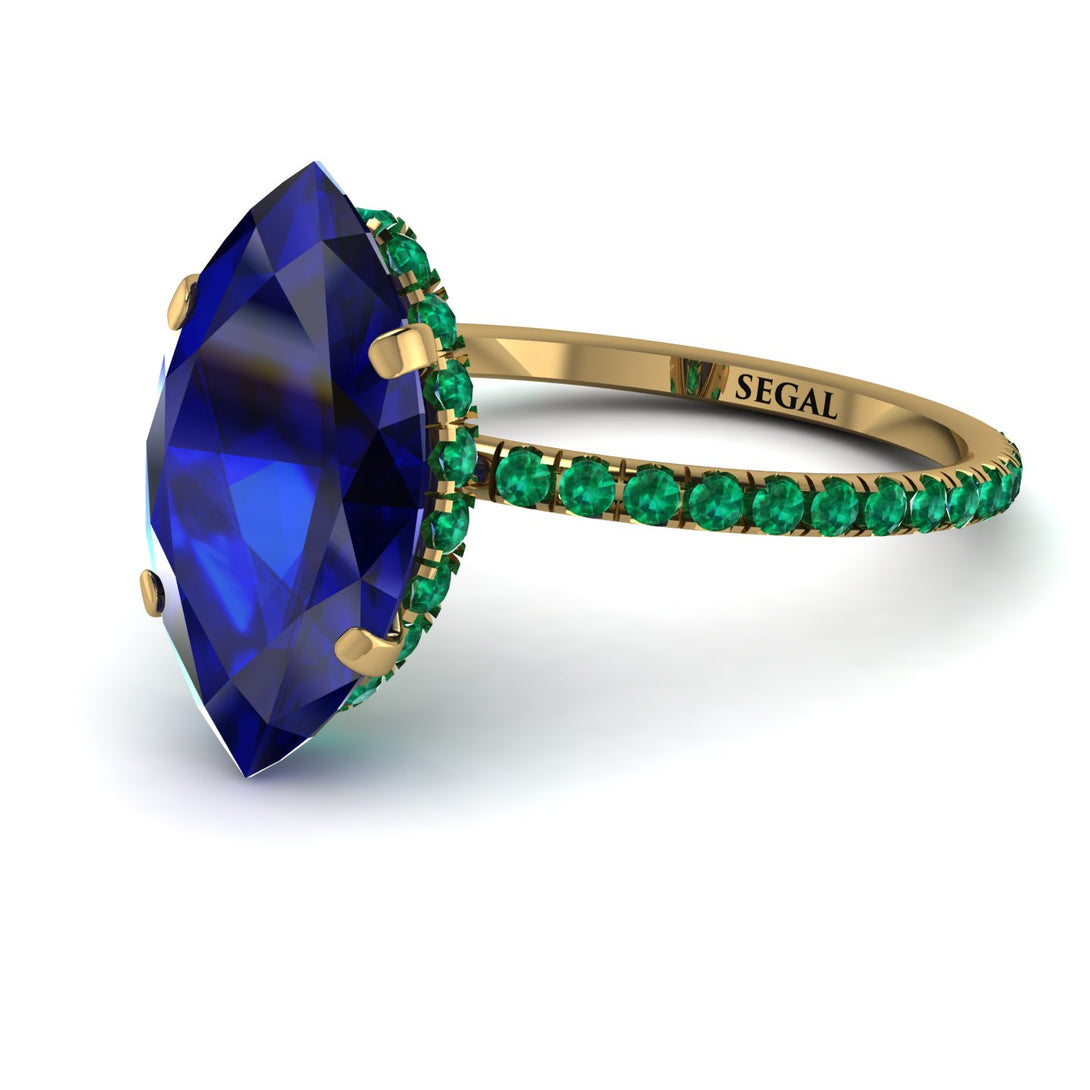 Hidden Halo Marquise Sapphire Engagement Ring - Journey No. 28