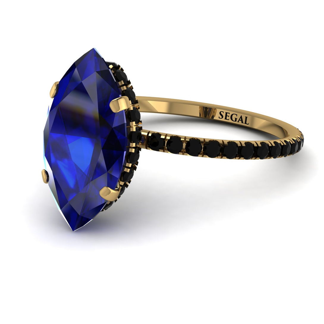 Hidden Halo Marquise Sapphire Engagement Ring - Journey No. 43