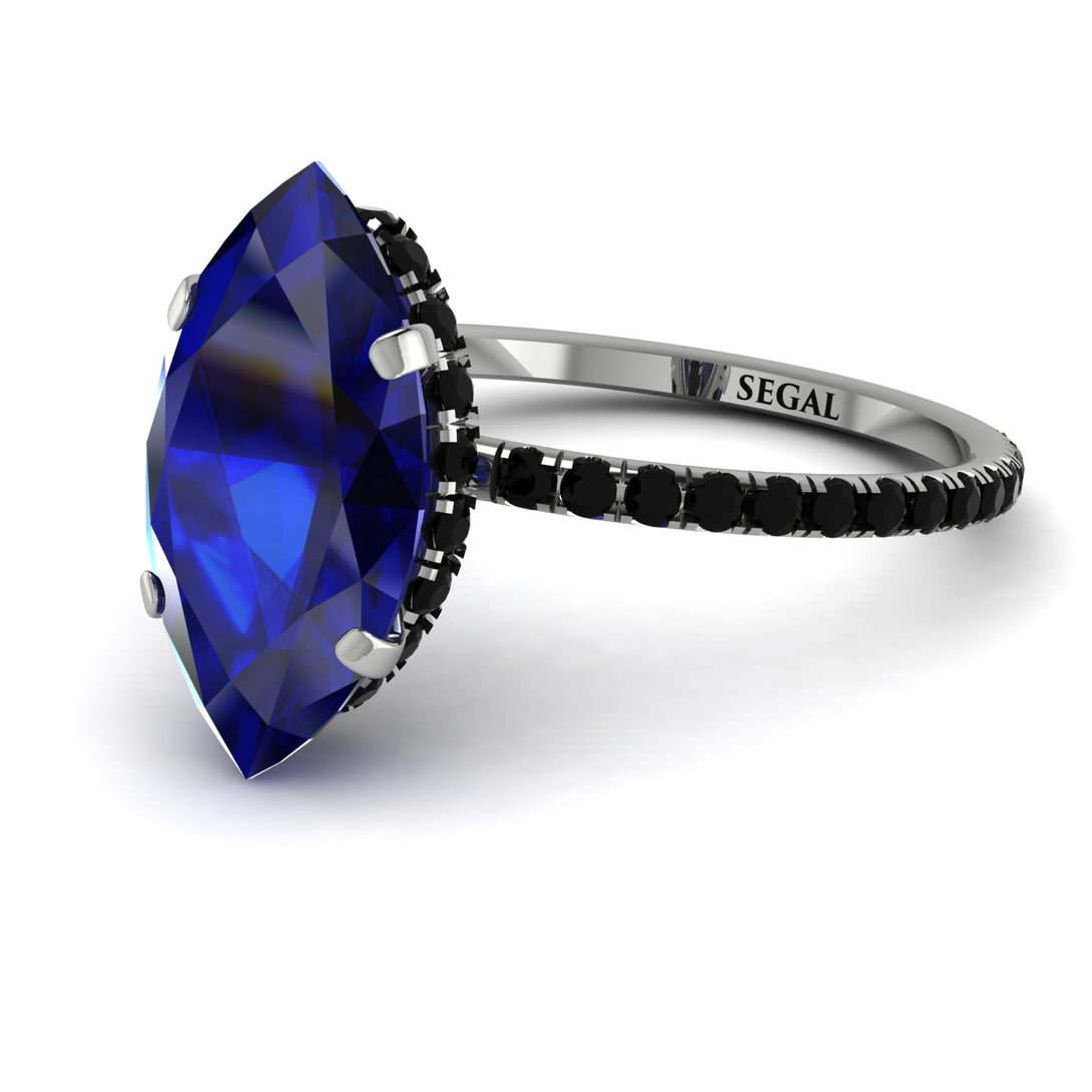 Hidden Halo Marquise Sapphire Engagement Ring - Journey No. 45
