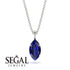 Hidden Halo Marquise Sapphire Necklace - Journey No. 75 image 9