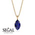 Hidden Halo Marquise Sapphire Necklace - Journey No. 13 image 9