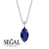 Hidden Halo Marquise Sapphire Necklace - Journey No. 15 image 9
