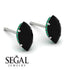 Hidden Halo Marquise Black Diamond Earrings - Journey No. 24 image 3
