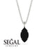 Hidden Halo Marquise Black Diamond Necklace - Journey No. 9 image 9
