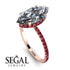 Hidden Halo Marquise Diamond Engagement Ring - Journey No. 47 image 2