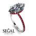 Hidden Halo Marquise Diamond Engagement Ring - Journey No. 48 image 2