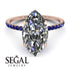 Hidden Halo Marquise Diamond Engagement Ring - Journey No. 62 image 3