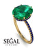 Hidden Halo Oval Emerald Engagement Ring - Gemma No. 64 image 2