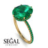 Hidden Halo Oval Emerald Engagement Ring - Gemma No. 19 image 2