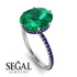 Hidden Halo Oval Emerald Engagement Ring - Gemma No. 66 image 2