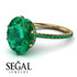 Hidden Halo Oval Emerald Engagement Ring - Gemma No. 19 image 10