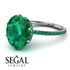 Hidden Halo Oval Emerald Engagement Ring - Gemma No. 21 image 10