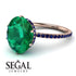 Hidden Halo Oval Emerald Engagement Ring - Gemma No. 65 image 10