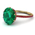 Hidden Halo Oval Emerald Engagement Ring - Gemma No. 49 image 1