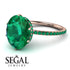 Hidden Halo Oval Emerald Engagement Ring - Gemma No. 20 image 10