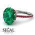 Hidden Halo Oval Emerald Engagement Ring - Gemma No. 51 image 10