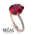 Hidden Halo Oval Ruby Engagement Ring - Gemma No. 11 image 2