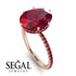 Hidden Halo Oval Ruby Engagement Ring - Gemma No. 56 image 2